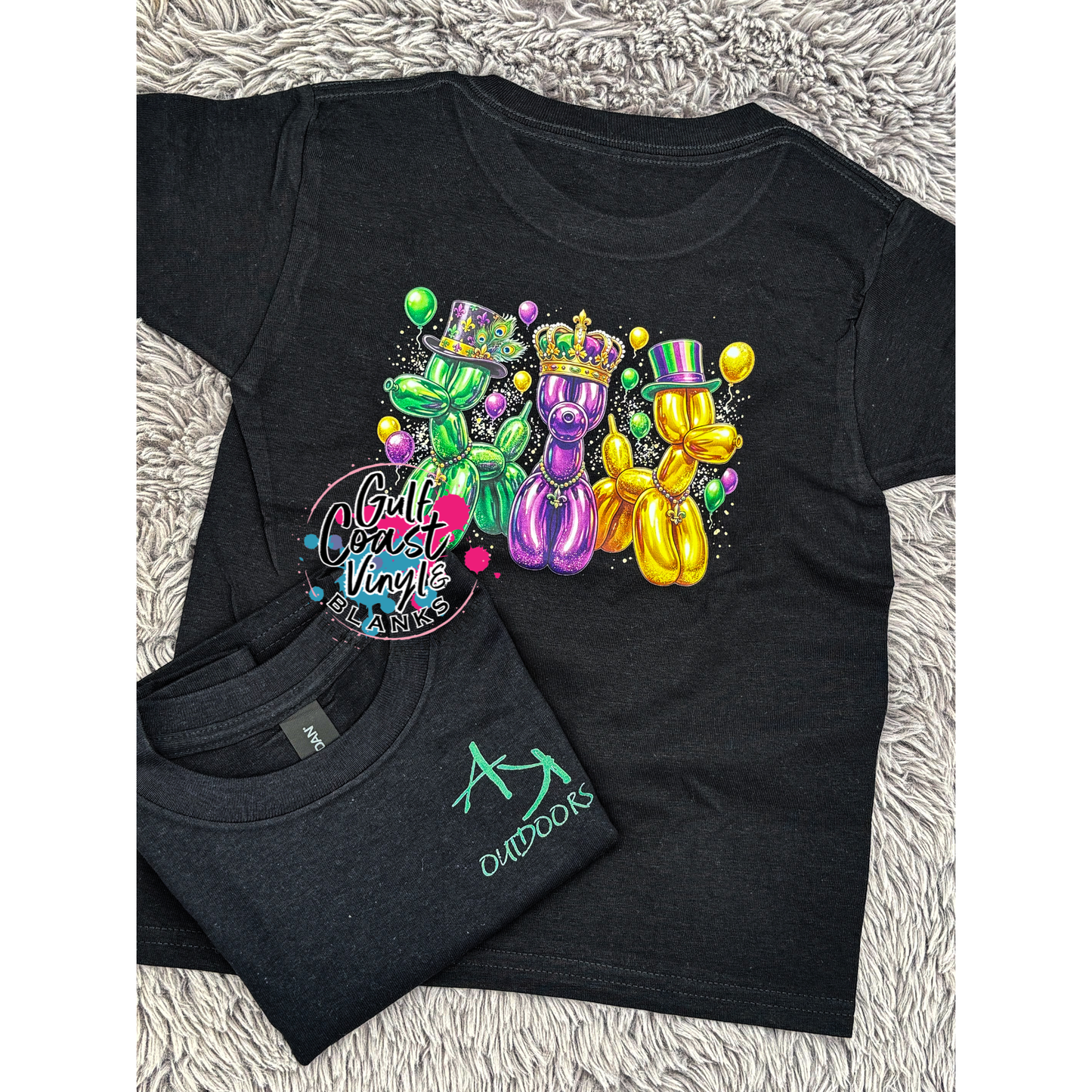 Balloon Dog Mardi Gras Shirt