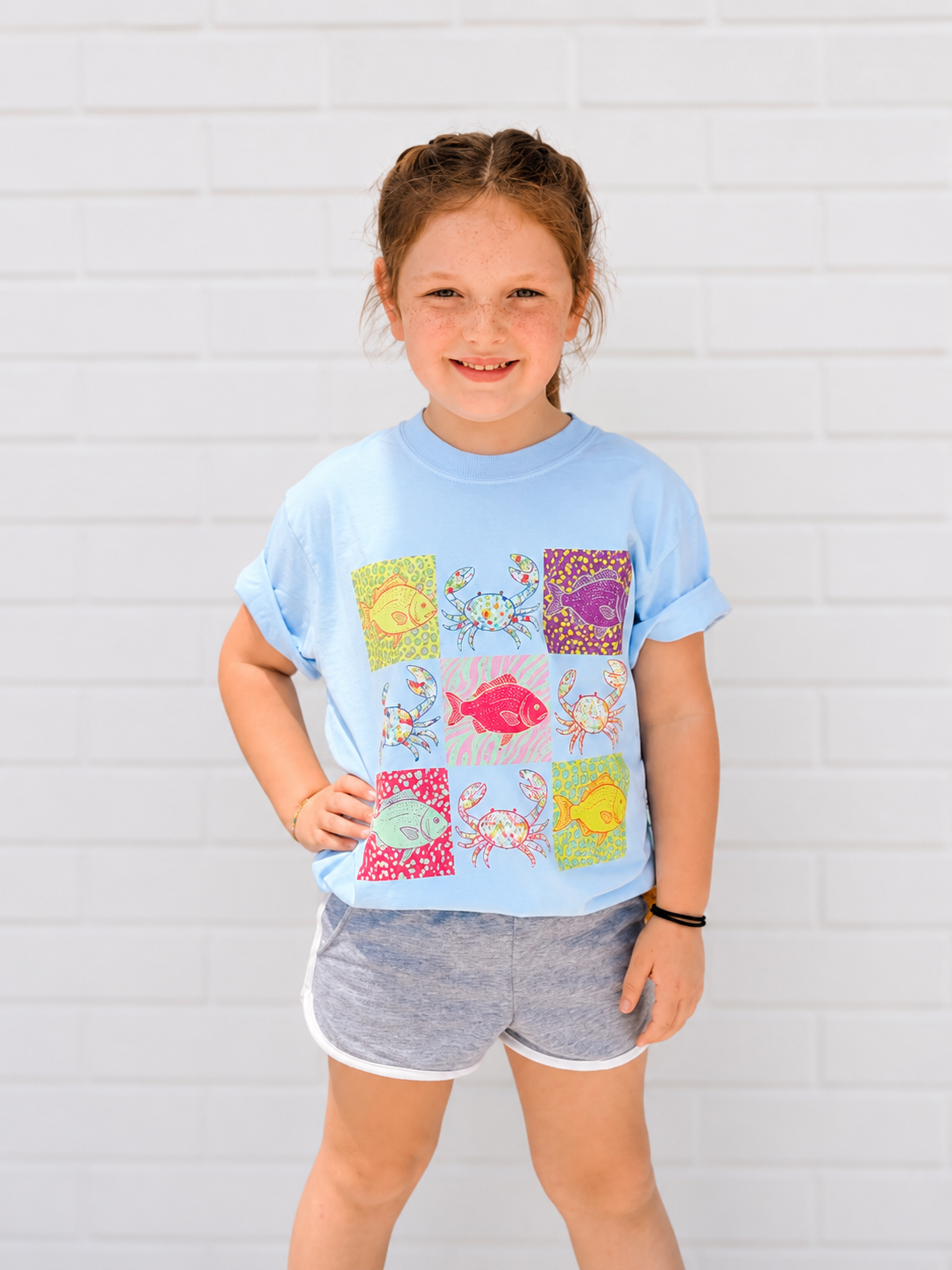 Summer Coastal Crab and Fish Shirt