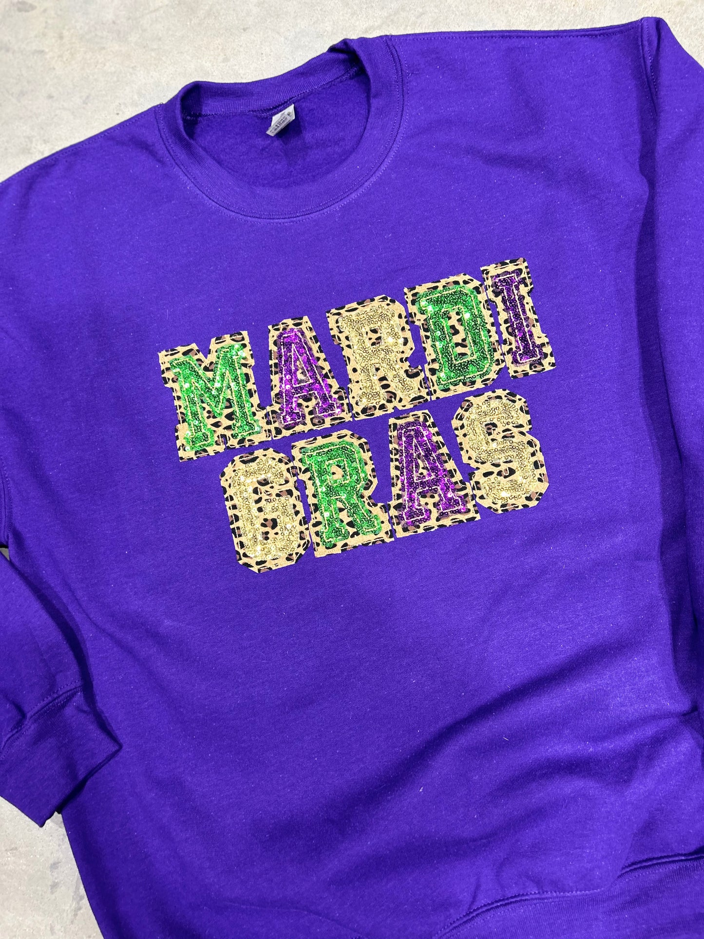 Mardi Gras Embroidered Sweatshirt