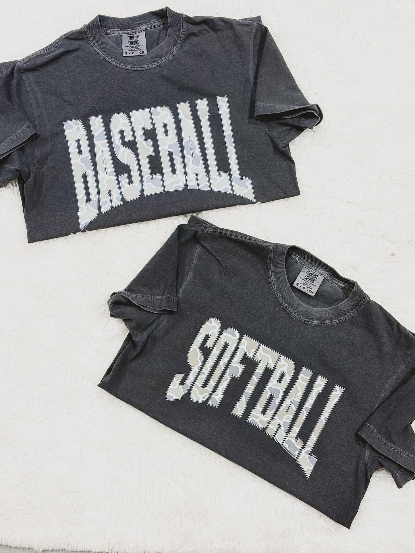 Camo Baseball - Softball T-shirt