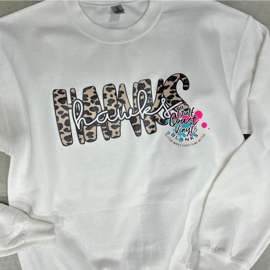 Leopard Print Hawks Sweatshirt