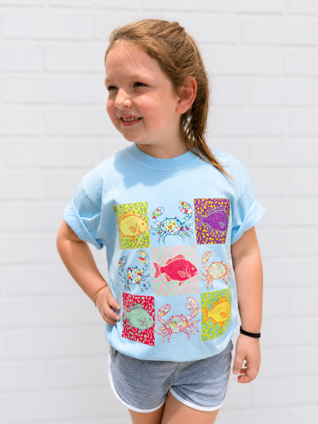 Summer Coastal Crab and Fish Shirt