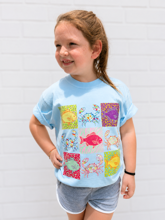 Summer Coastal Crab and Fish Shirt