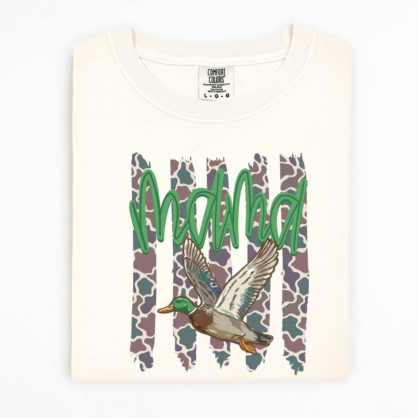 Mama Mallard Duck Camo with Stripes
